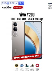 Vivo Y200 - 8GB RAM - 256GB Storage - PTA Approved - 12 Months Warranty - Silver - The Original Bro Mobiles - TOB35